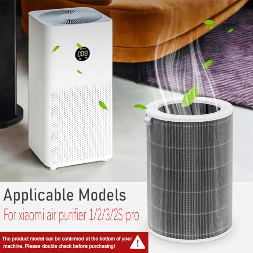 Image of HASTHIP HEPA Filter for Mi Air Purifier, Air Filter for Home Compatible with Mi Air Purifier 1 /2 /3 /2S Pro, Air Purifier Activated Carbon Formaldehyde Removal