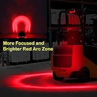 Vista 3 de Luz de Seguridad LED de 5.4 Pulgadas para Montacargas Luz Roja de 25W DC10-80V para Zona de Arco 1 Pieza Arco rojo y amarillo de 25 W