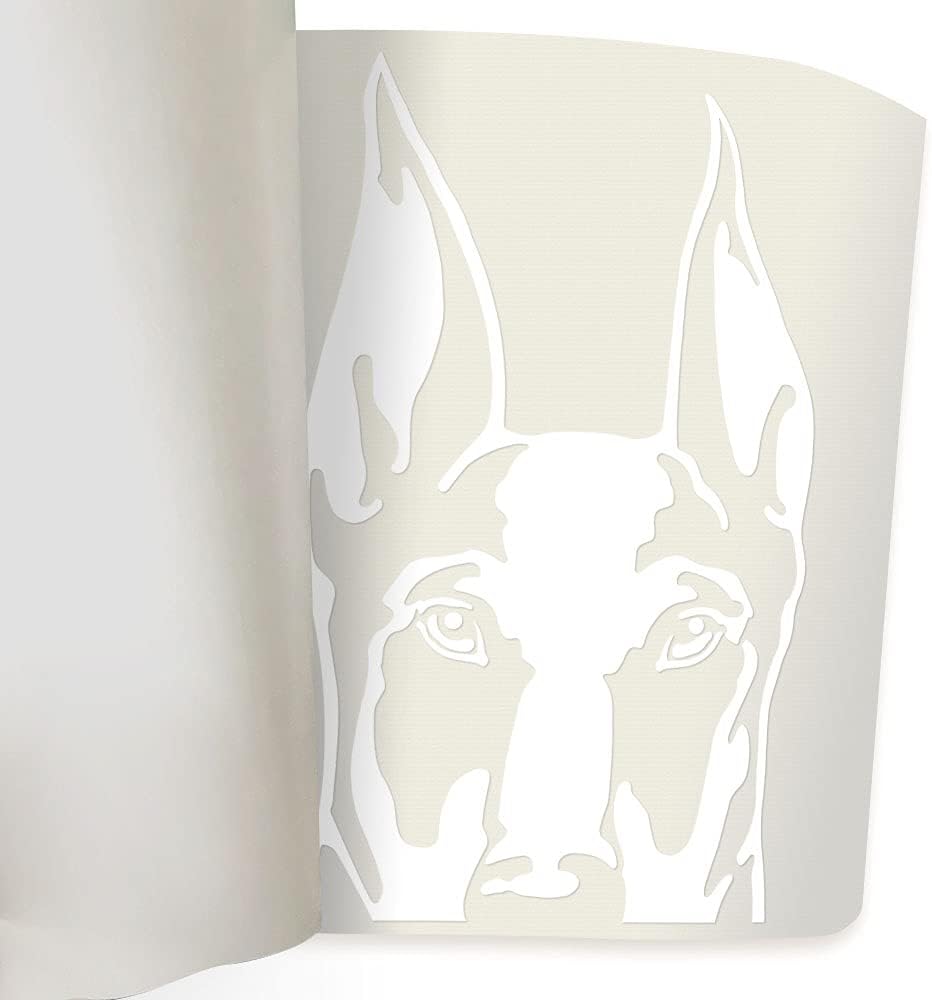 WIRESTER 6 inch Clear Vinyl Decal Sticker Decoration for Car Window (Or Any Flat Surface) - Doberman Pinscher Dog - Image 3