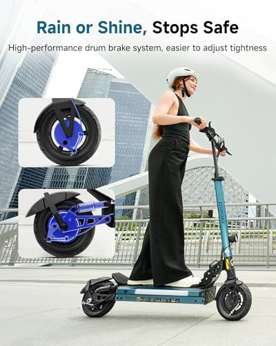 Image of ECOROAD Electric Scooter for Adults, Up to 25MPH, 25-30 Miles Range, 330LBS Load, Off-Road Tires, RGB Lights & APP Control