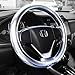 Madmax Steering Wheel Cover, Universal 14.5 Inches PU Leather Wheel Cover, Glossy Finish, Soft Padding, Durable, Odorless, Synthetic Leather, Comfort Grip Handle ... (Silver)