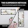 BEAUTME Vanity Mirror with Lights,Full Length Mirror 63 x 24,LED Standing/Wall-Mounted/Floor Mirror/Makeup Mirrors with 22 Dimmable Bulbs(Black)