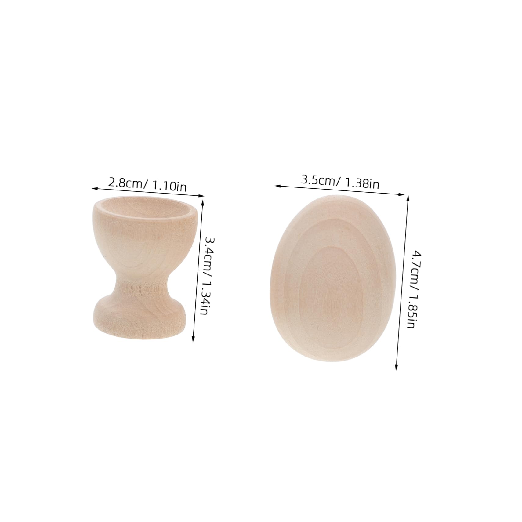 PRETYZOOM 1Set Wooden Egg Holders Natural Wood Egg Cup for Breakfast Tabletop Decor for Easter Egg Display and Serving Simple and Elegant Design