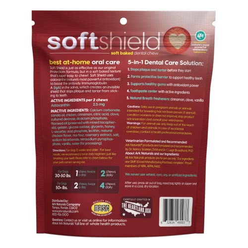 ARK NATURALS Proteção Soft Shield + pasta de dente sem escova, mastigável para cães para raças grand
