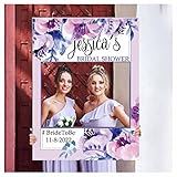 Flower Bridal Shower Photo Booth Frame, Lavender Sizes 36x24, 48x32; Personalized Floral Bridal Show