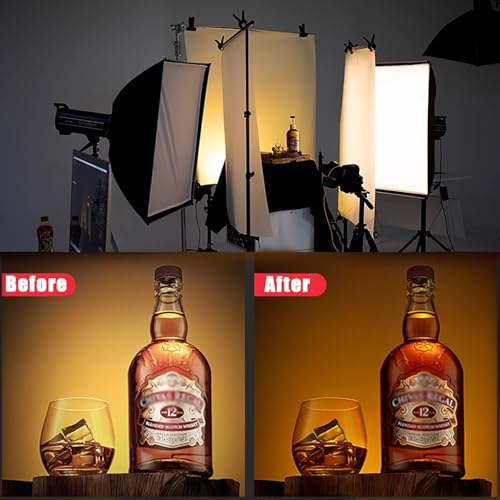 Kit diffuseur de lumière pour photographie, cadre rotatif à 360° avec roulettes, hauteur réglable en tissu diffusion, pour prise de vue photo et vidéo