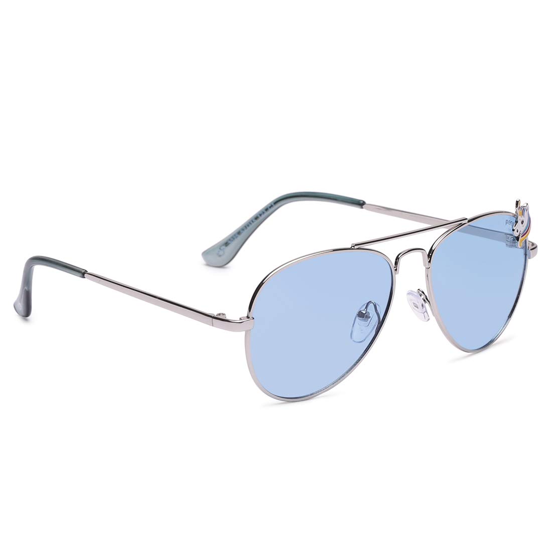 SPECSMAKERS Peepstar Polarized Large Metal Kids Sunglasses, 100% UV, Aviator Frame, Stylish, Full Rim Goggles, Chasma, Shades SM WAC3025