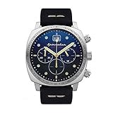 Quarzwerk bewegung Herren-Armbanduhr – Spinnaker – Hull – Chronograph – Datum – Gehäuse rund – Edelstahl – Zifferblatt blau – Armband aus echtem Leder – SP-5068-03
