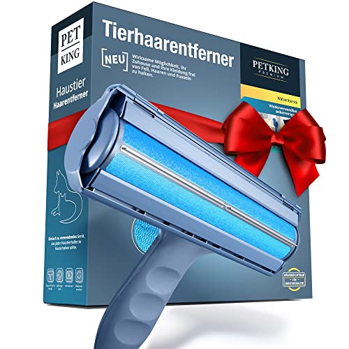 PetKing Premium Tierhaarentferner Fusselrolle Tierhaare Hundehaare Entfernen Katzenhaare Fusselbürste Tierhaare Hundehaarentferner Hunde Katzen Tierhaarsammler für Teppich Möbel Cover