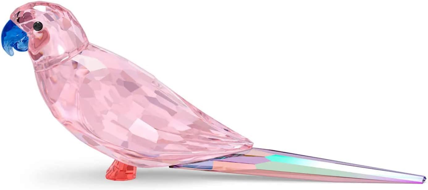 SWAROVSKI Crystal Jungle Beats Cha Cha Pink Parakeet Figurine
