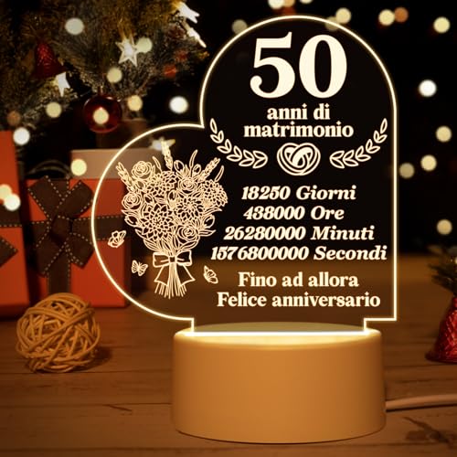 Vetbuosa Idee Regalo Anniversario Matrimonio, per Lui e lei - Luce...
