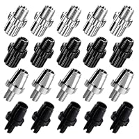 FdcLixuvol 20 Stück Fahrradbremse Einstellschraube M7 M10 Bremshebel Regler Schrauben Aluminiumlegierung Bike Bremszug Stellschraube für Rennrad MTB Mountainbike Fahrrad (Schwarz und Silber)