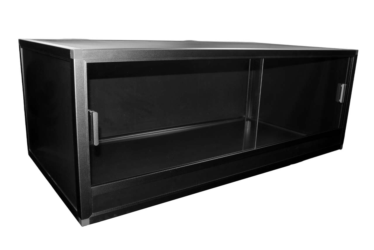 85 Gallon 48""x24""x18"" Sliding Door Enclosure, Black