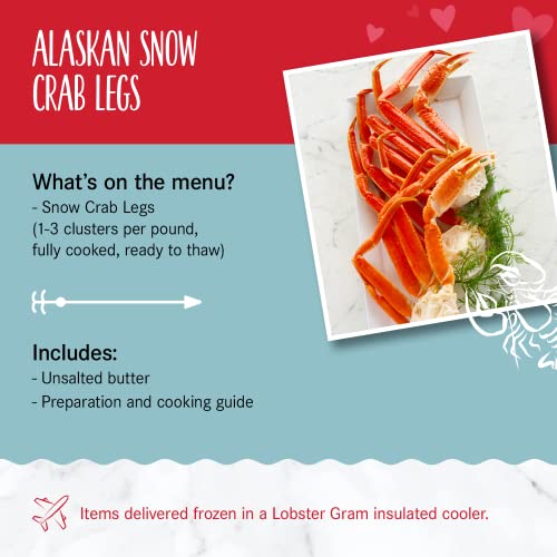 Lobster Gram - 2 Pounds Alaskan Snow Crab Legs – Fresh And Fast Delivery – From The No. 1 Seafood Delivery Company – Sourced From The Bering Sea - Perfect For Crab Lovers, Appetizers, A Crab Feast #TOP1