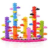 KLAOLPES Kids 200 pcs Set Building Blocks Structure Toy - Gear Interlocking Learning Set STEM Toy Se