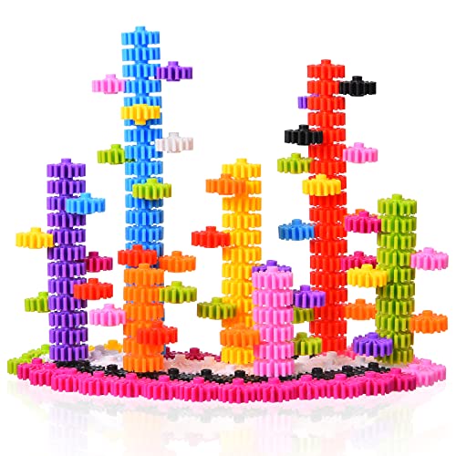 Klaolpes Kids 200 Pcs Set Building Blocks Structure Toy - Gear Interlocking Learning Set Stem Toy Set Education Kit Building Children's Toys Development Kindergarten Toy- 10 Colors #TOP26