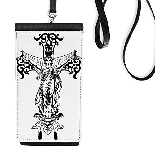 Pochette téléphone sainte-croix cuir au design artistique et épuré