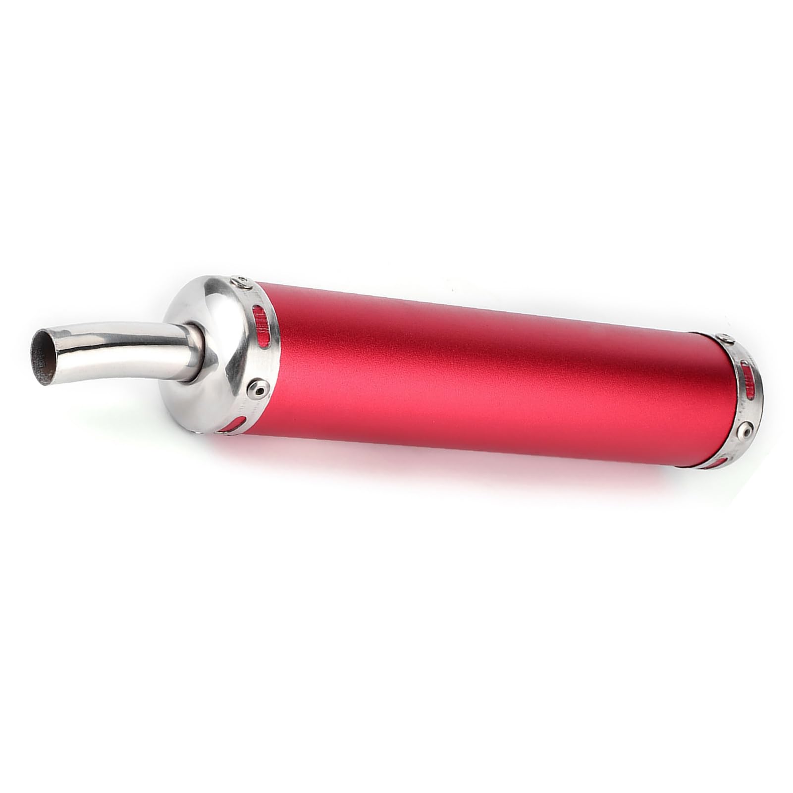 Ejoyous Tłumik Wydechu Silencer 20mm 0.8in Rura Wydechowa Motocykla Końcówka Rury Wydechowej Rura Wydechowa Stal Nierdzewna Stylowy Design Redukcja Hałasu z Różnymi Kolorami dla (czerwony)