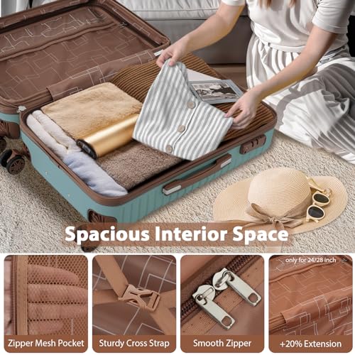 image for Merax Hardshell Luggage Sets 4 piece Lightweight Suitcases With Wheels