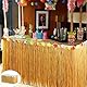 Hawaii Tischröcke Luau Tischrock 275 x 75cm Hawaii Party Dekoration für Mehrfarbe Blumen, Sommer Tropische Garden Beach Party Hawaii Bar BBQ Dekoration