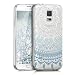 Produktbild kwmobile Hülle kompatibel mit Samsung Galaxy S5 Mini G800 - Handyhülle - Handy Case Indische Sonne Blau Weiß Transparent