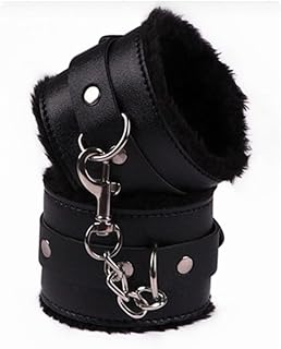 Kit Sexual com Algema de Couro, Alça de Algemas, Brinquedos Sexuais para Casais, Flerte Penas, Acessórios Sexy Eróticos Adultos