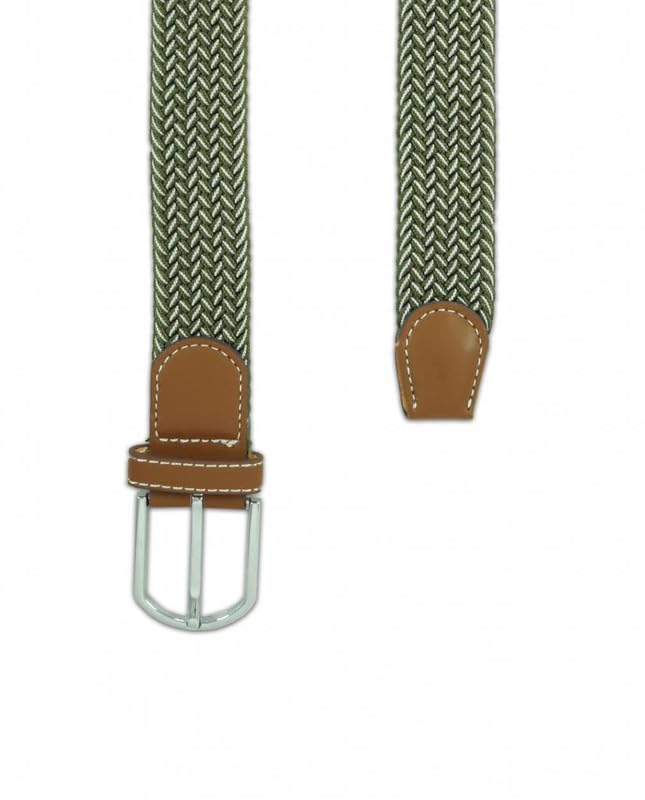Image of The Tie Hub Unisex Stretchable Woven Fabric Belt | Adjustable, Hole-Free Design | Fits Up to 40 Inches Waist | Perfect for Casual & Formal Wear