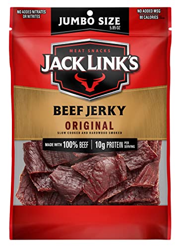 Jack Link’s Beef Jerky, Original, 5.85 oz. Sharing Size Bag – Fla...