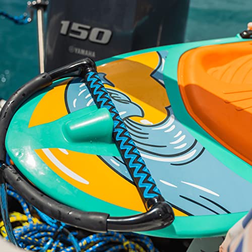 Swonder Water Sports Kneeboard W/ 75Ft Rope For Boating, 52''L X 21''W Knee Board & 4 Sections Kneeboard Rope With Double Handle For Kids & Adults #TOP3