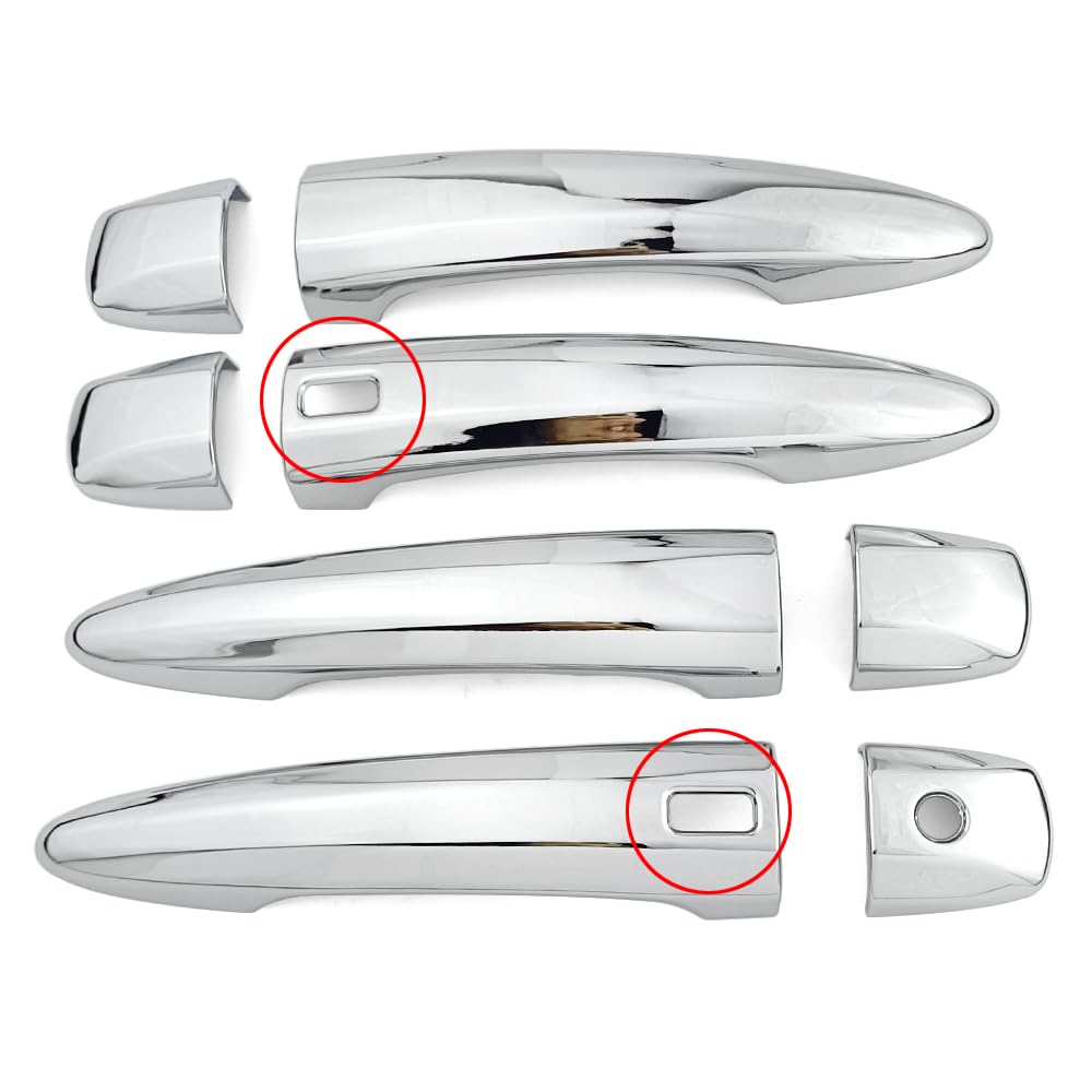 Amazon.com: Dakitita Chrome Exterior Door Handle Cover Trim for