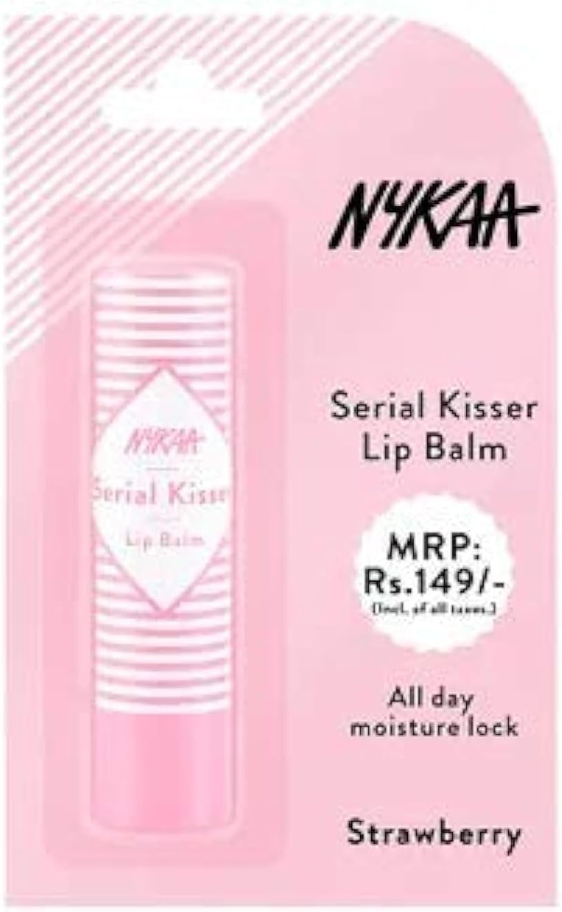 Serial Kisser Strawberry Moisturising Lip Balm With Shea Butter & Vitamin E, Lip Care for Dry and Chopped lips- Peach (4.5 gm)