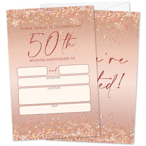 Zwsrplo 50th Wedding Anniversary Invitations