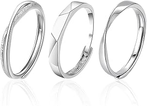 3 Pcs Women Ring 925 Silver Women Rings Women Rings Women Rings 925 Silver Suitable for Gifts Engagement Valentine's Day Proposals