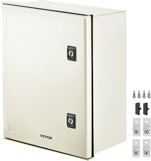 VEVOR Electrical Enclosure Box,23.6''×19.7''×9.1'',Fiberglass Junction Box,IP66 Waterproof & Dustproof,Outdoor Electrical Box,with Mounting Plat