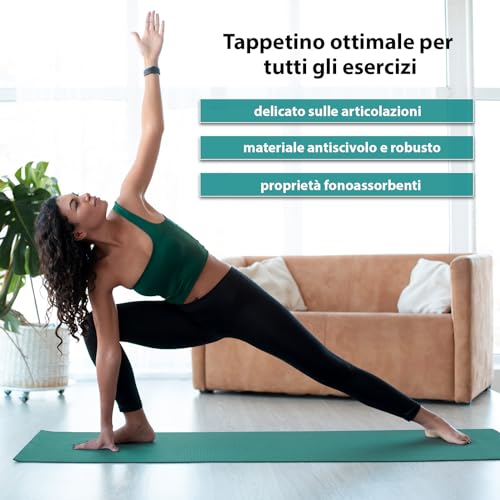 Alpidex Tappetino Yoga Extra Spesso 1,5Cm Tappeto Fitness Nbr 3 Larghezze E-Book Antiscivolo Cinghia Trasporto Aerobica Palestra Ginnastica Pilates Allenamento Casa, Blue, 190 X 80 X 1.5 Cm - 6