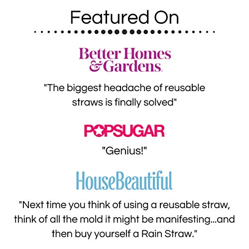 Rain Straw - Easy Clean Reusable Drinking Straws That Snap Open For Easy Cleaning - No Cleaning Brush Or Cleaner Needed - Eco Friendly Bpa Free 10.5" Long Plastic Straws For Tumbler (Classic, 5 Pack) #TOP3