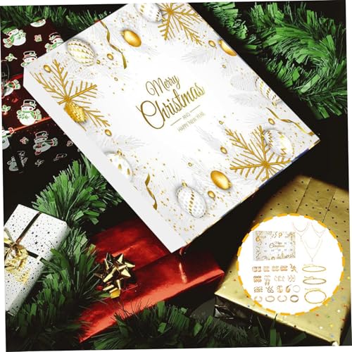 Calendario de Adviento de Joyería con aretes y collar para evitar la prisa de regalos navideños 8