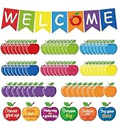 77 Pcs Bulletin Board Decorations, Back to School Welcome Banners,Motivational Cutouts Classroom ...