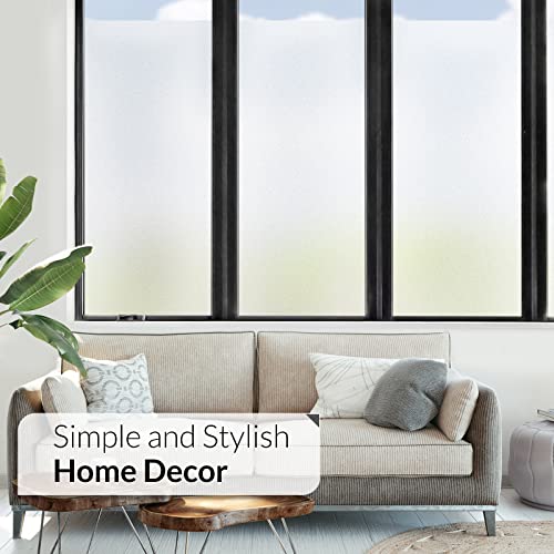 Haton Privacy Window Film, Static Cling Frosted Glass Window Film, Bathroom Opaque Window Clings, Removable Sun Blocking Vinyl Window Stickers For Door Home Office, Non Adhesive, 23.6 X 78.7 Inches #TOP6