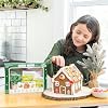 YumEarth Gingerbread House Baking Kit - No Artificial Dyes, Vegan, Non GMO, Allergy Friendly, Vegan, Dairy Free, Gluten Free Ginger Bread Holiday Baking Kit with Candy