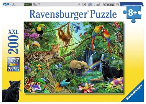Ravensburger Jungle 200 Piece XXL Jigsaw Puzzle for Kids Wildlife Puzzle with Extra Large Pieces Ages 8 Years and Up