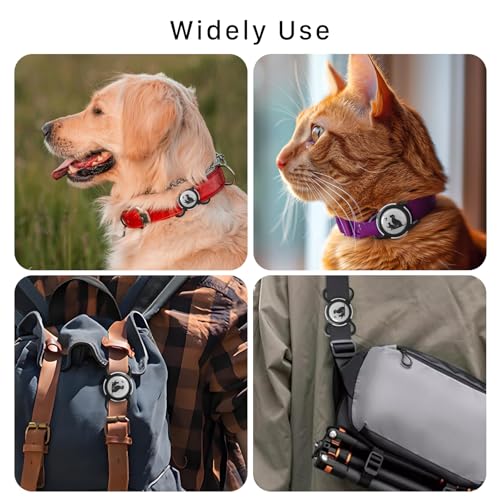taoqiyusen Airtag Holder for Dog Collar with Apple Case Waterproof