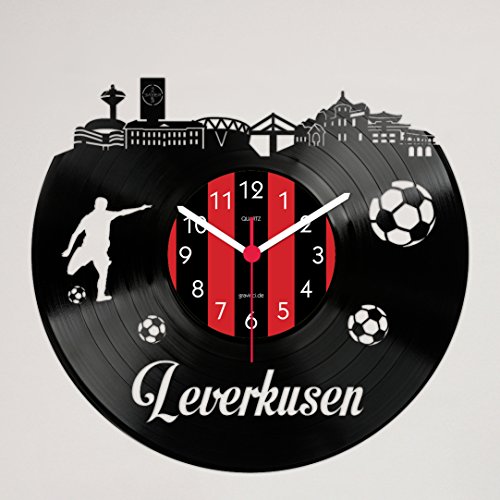 Preisvergleich Produktbild Gravinci Schallplatten-Wanduhr Leverkusen Fan