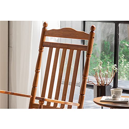 Chaise à bascule en bois rustique extérieur et intérieur pour terrasse