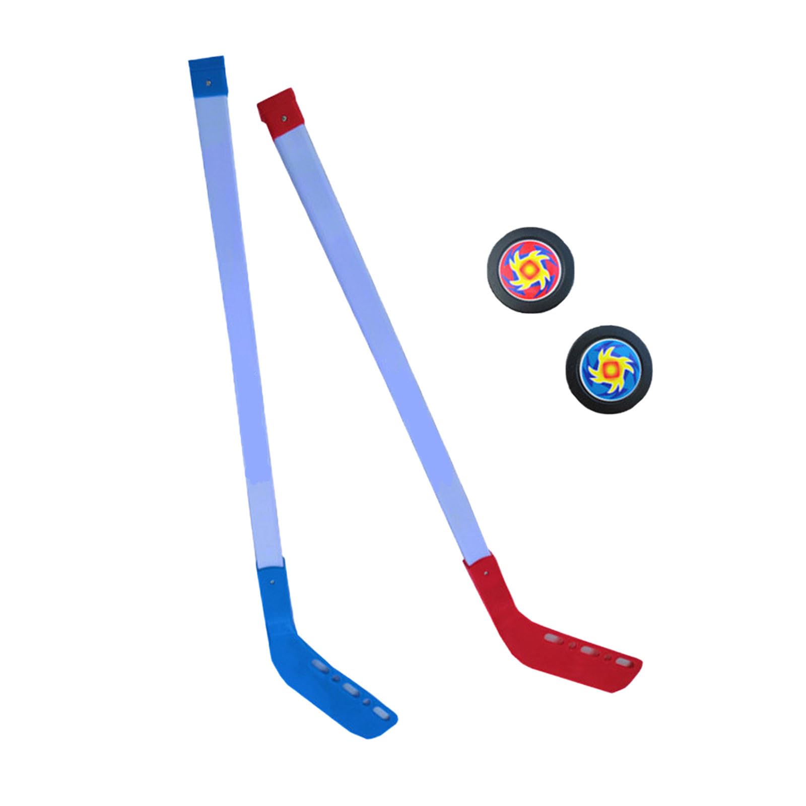Ensemble de hockey sur le sol de rue pour enfants avec 2 balles et palet en plastique, équipement d'entraînement de hockey à roulettes intérieur extérieur