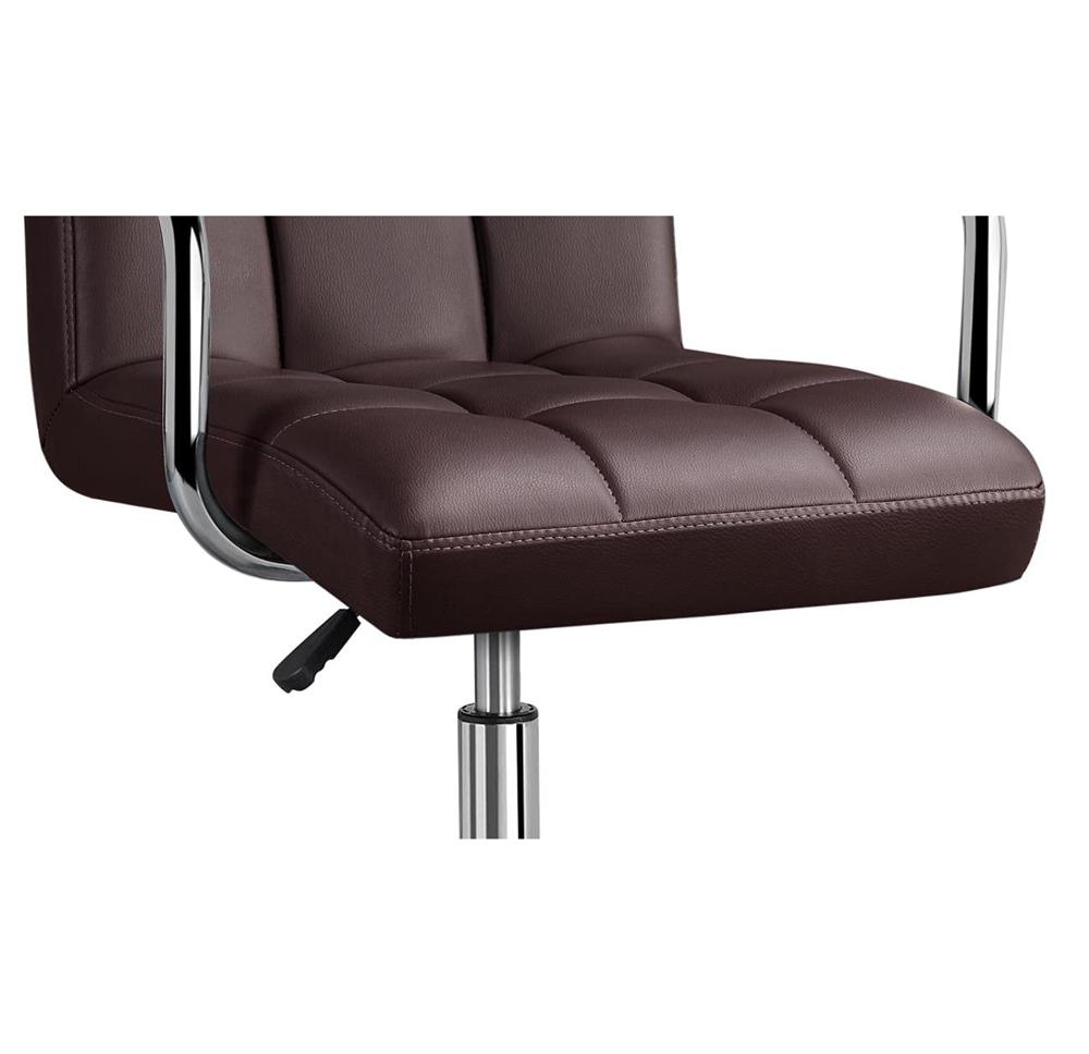 Amazon.com: Yaheetech PU Leather Mid-Back Task Desk Chair Modern