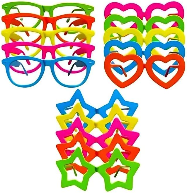 Kit 30 Oculos Festa Balada Neon Brilha No Escuro Luz Negra