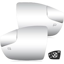 Driver Left and Passenger Right Side Heated Mirror Glass with Rear Holder Fit for Ford Focus 2012-2018, Replacement for CM5Z-17K707-H CM5Z-17K707-G