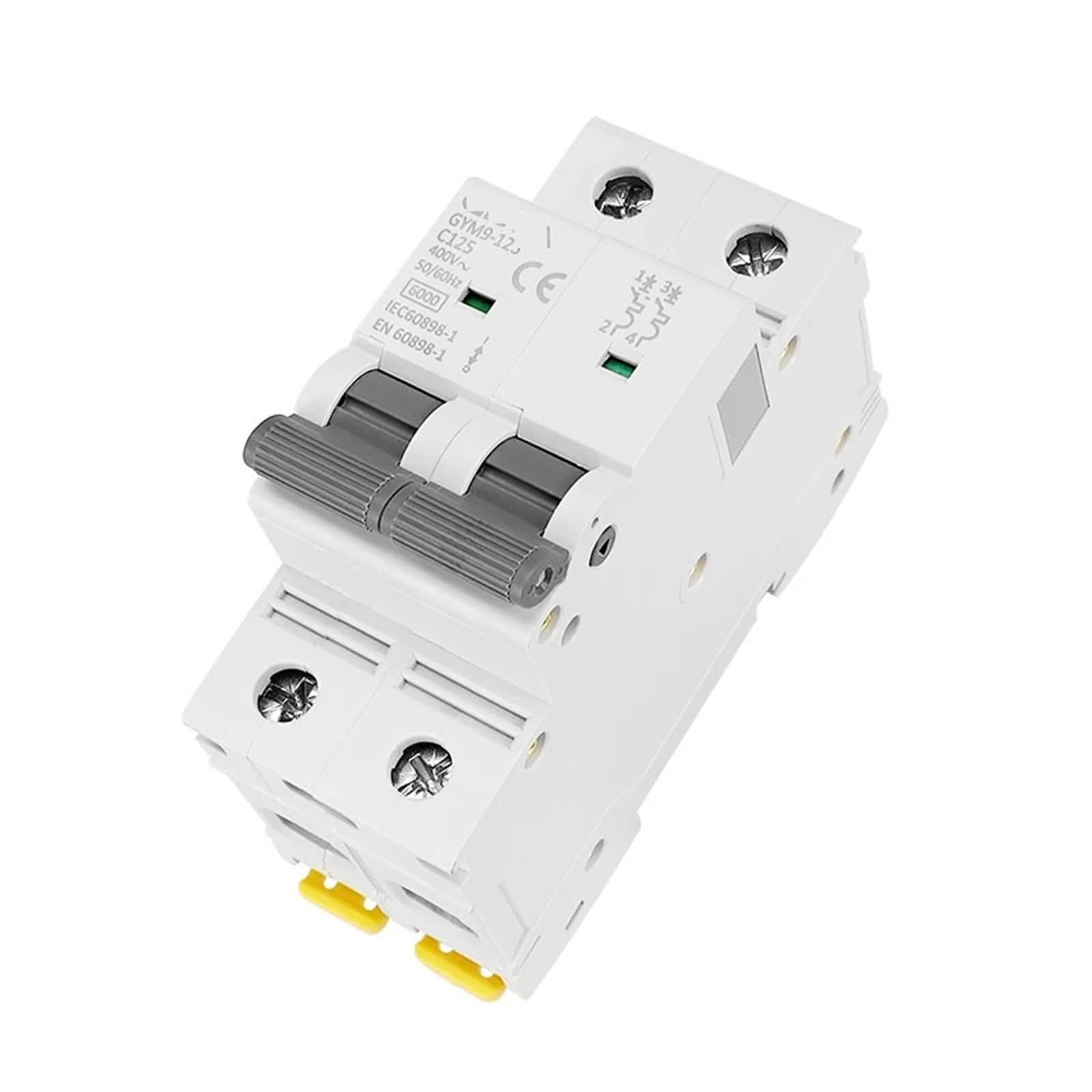 Automatyczny wyłącznik dwufazowy 80A 100A 125A 2P szerokość 35,6 mm 400 V 6 KA, 1 szt. (125A)