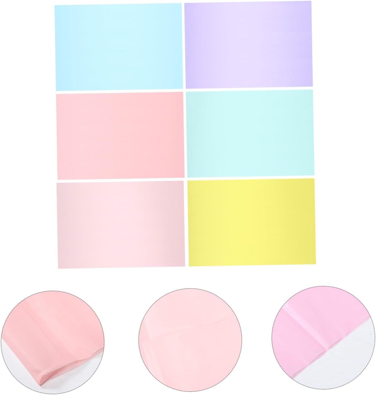 6pcs Disposable Rainbow Tablecloths Rectangular Plastic Birthday Table Cover for Boys and Girls Parties Showers and Celebrations Stain Resistant Versatile Decorations